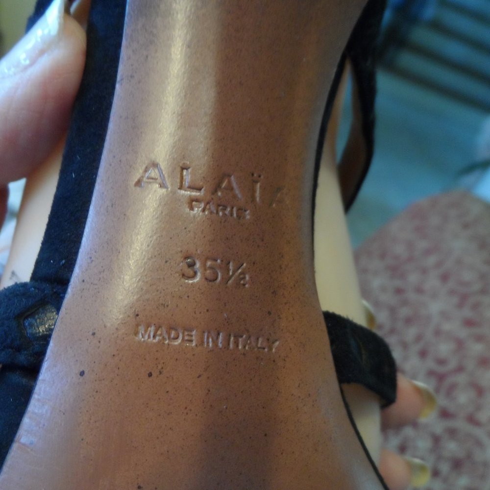Alaia Black Multi-Strap Heels - Picture 15 of 16
